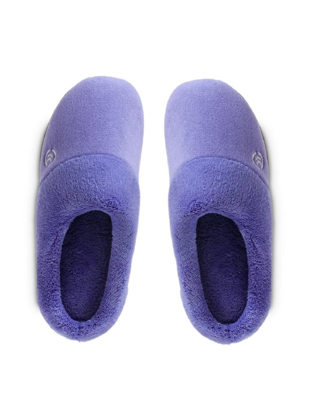 new PERIWINKLE PURPLE Isotoner Women's MicroTerry Hoodback Slippers Sz XL 9.5-10